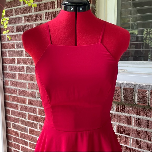 Lulu's Women's Letter of Love Red Backless Skater Dress - size XS - Picture 6 of 14
